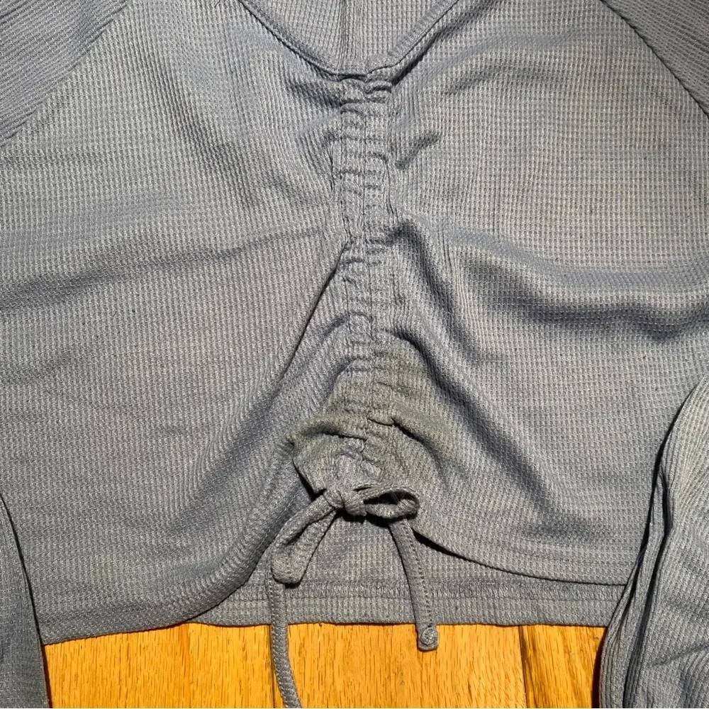 Blue Ruched Women's Top - Picture 2 of 2
